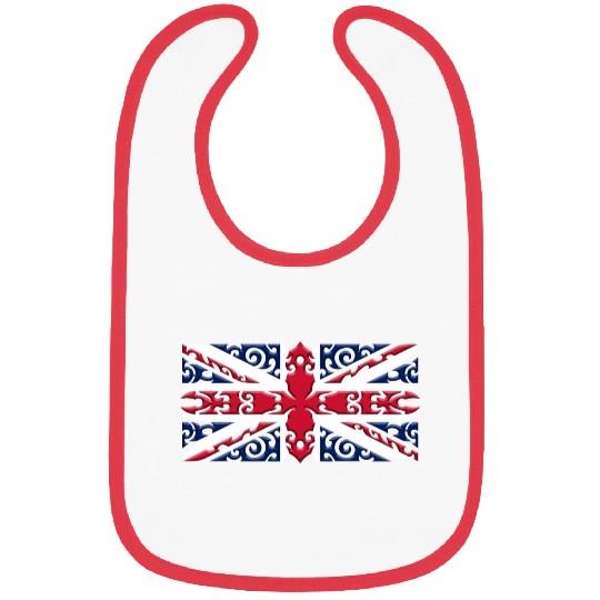 Union Jack British Flag Ornamental Style Bibs