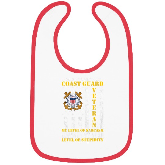 I'm a Grumpy Old US Coastguard Veteran Serving Bibs