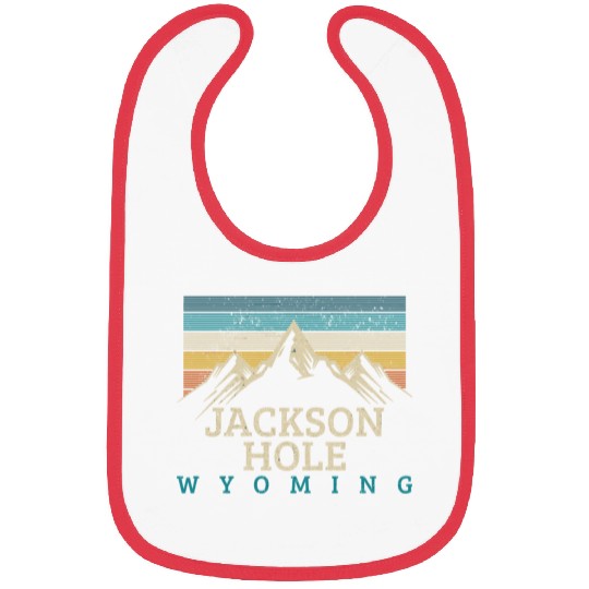 Jackson Hole Wyoming Vintage Mountains Nature Souv Bibs