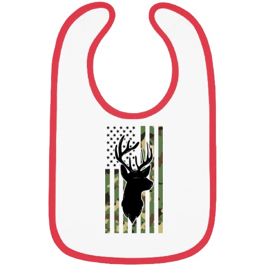 Camouflage American Flag Deer Hunting Bibs