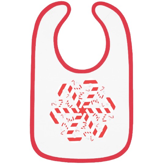 Candy Cane Gift Snowflake Candy Cane Christmas Bibs
