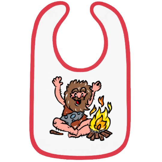 Caveman with Fire Bibs