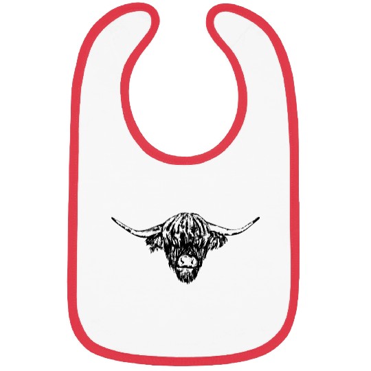 Cow gift Scottish highland cattle farmer Bibs