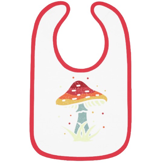 Mushrooms Vintage Retro Mushroom Hunter Gift Bibs