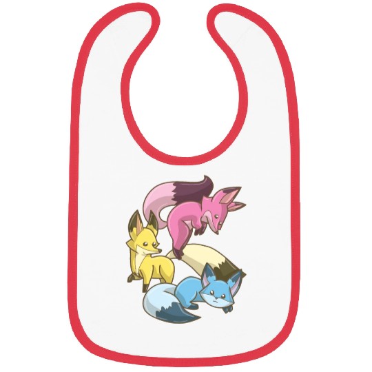 Pansexual Fox,Kawaii Pastel Goth Anime Art Pan Bibs