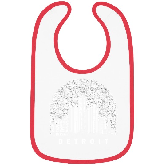 Detroit Michigan Skyline Bibs