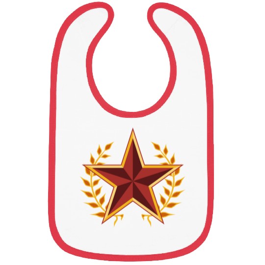 soviet star with laurels Bibs