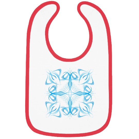 very delicate dynamic flowing blue pattern Bibs
