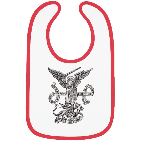 Saint St Michael Catholic Archangel Angel Defender Bibs