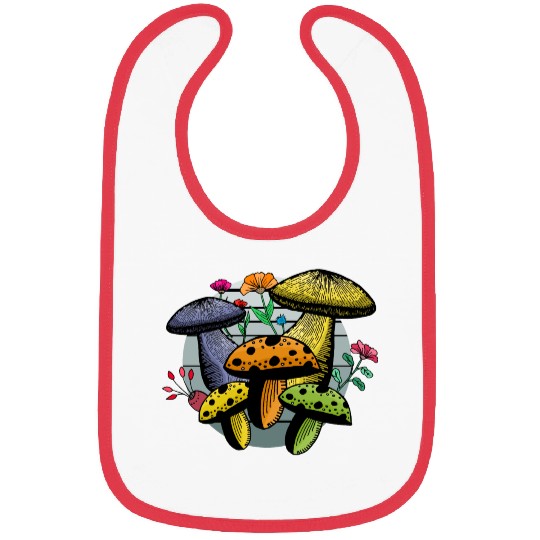 Mushrooms colorful Bibs