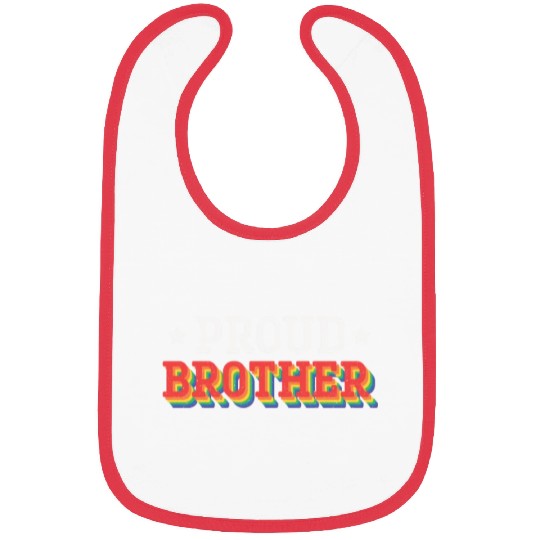 Proud Brother LGBTQ LGBT Love Rainbow Pride Bibs