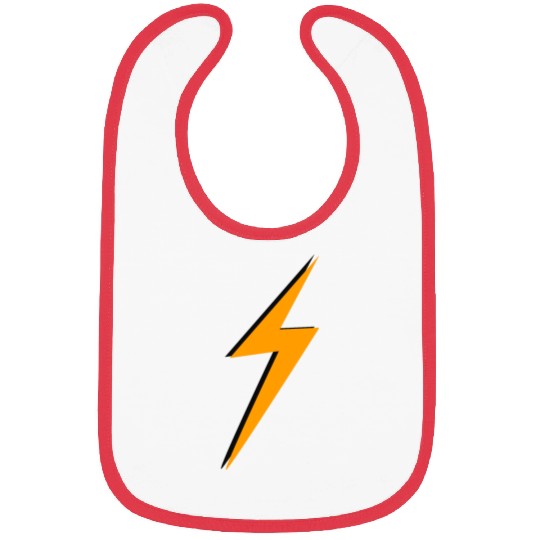 double Lightning Bolt Black And Orange Bibs