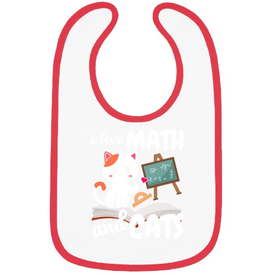 I Love Math And Cats Mathematics Bibs