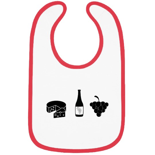 Cheese Wine Grape Bibs