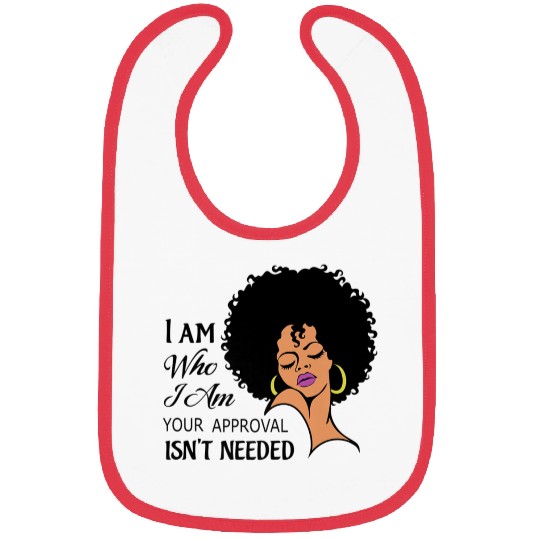 Black Queen Lady Curly Natural African American Bibs