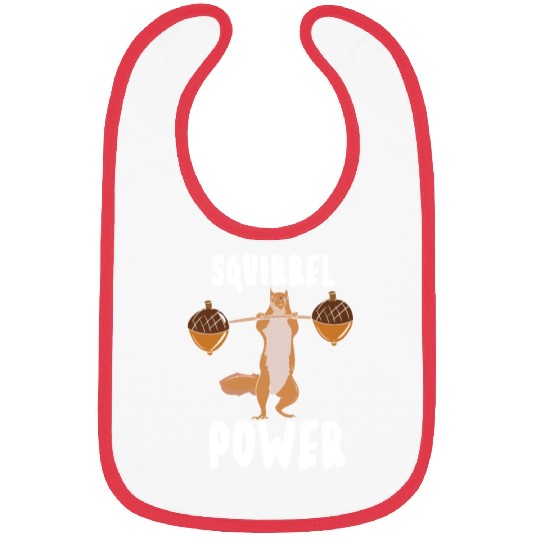 Squirrel Weightlifting Workout Gym Muscles Bibs