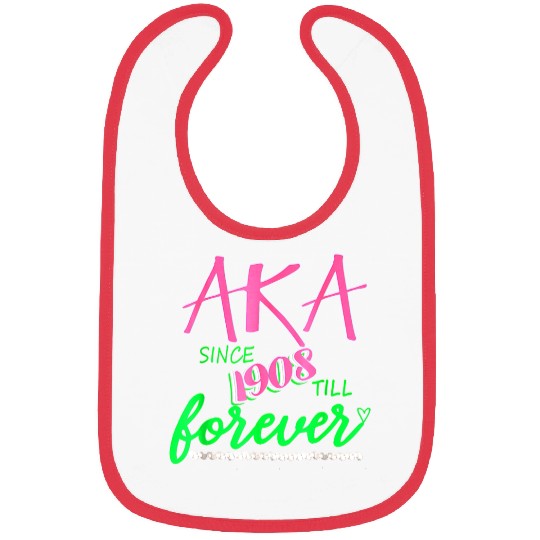 AKA Sorority Alpha Kappa Pink And Green Twenty Pea Bibs