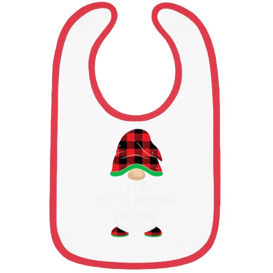 Christmas The Little Brother Gnome Buffalo Plaid Bibs