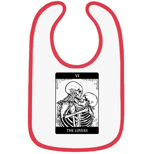 The Lovers Skeleton Tarot Card Bibs