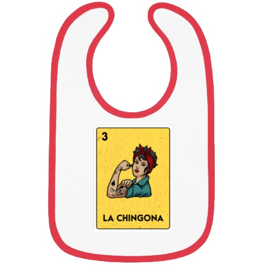 La Chingona Mexican Lottery Bingo Game Card Player Bibs