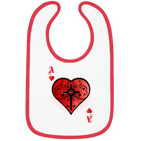 Heart Poker Ace Casino Bibs