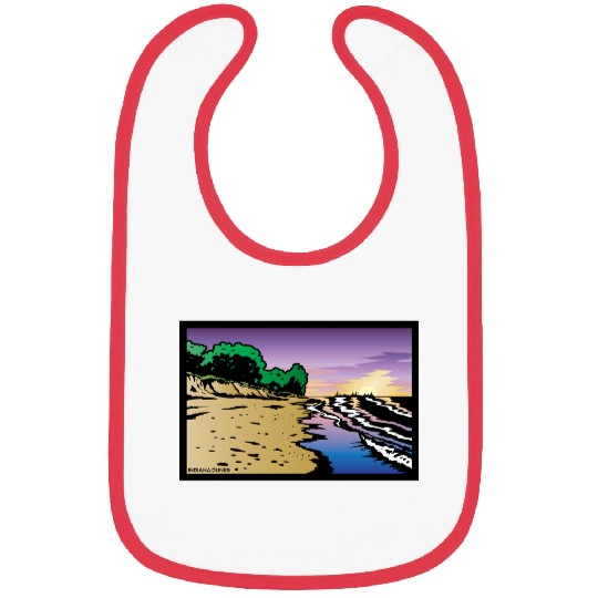 Purple Twilight Indiana Dunes Poster Bibs