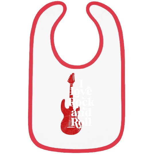 I Love Rock and Roll Bibs