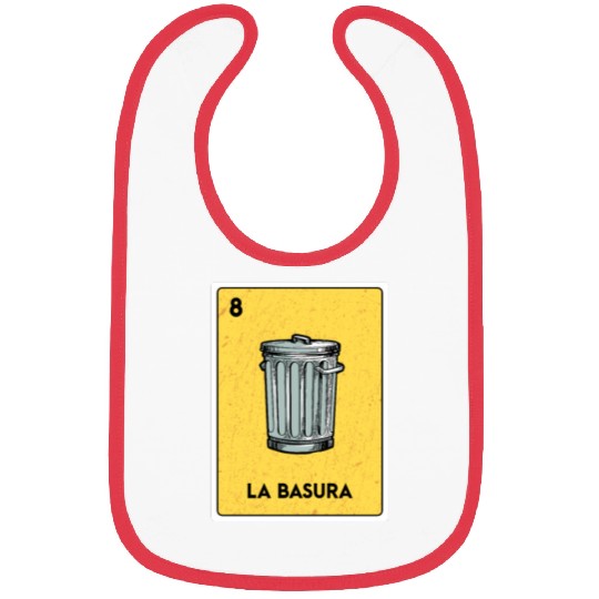 Mexican Lottery Bingo Game Card Fan La Basura Bibs