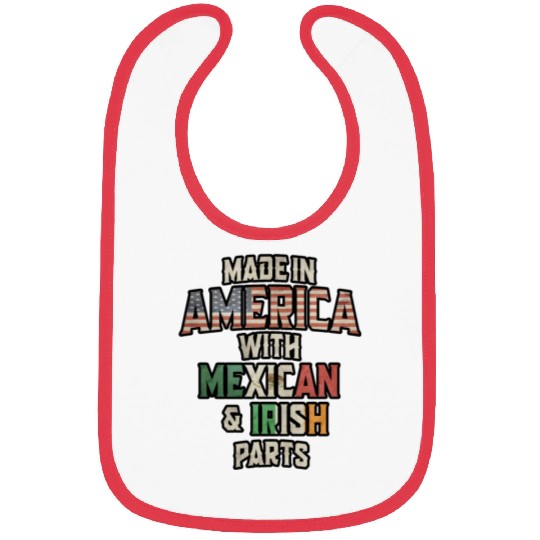 Mexican And Irish Made In America Mix Heritage Vin Bibs