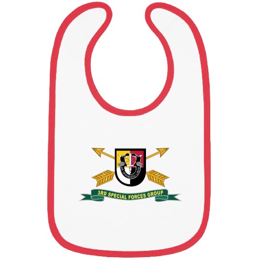 Army 3rd Special Forces Group Flash w Br Ribbon Bibs