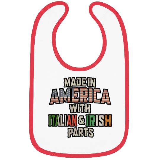 Italian And Irish Made In America Mix Heritage Vin Bibs