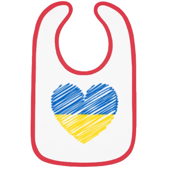 I Stand With Ukraine Ukrainian Heart Flag Bibs