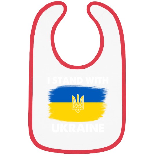 I Stand with Ukraine Ukraine Flag Bibs