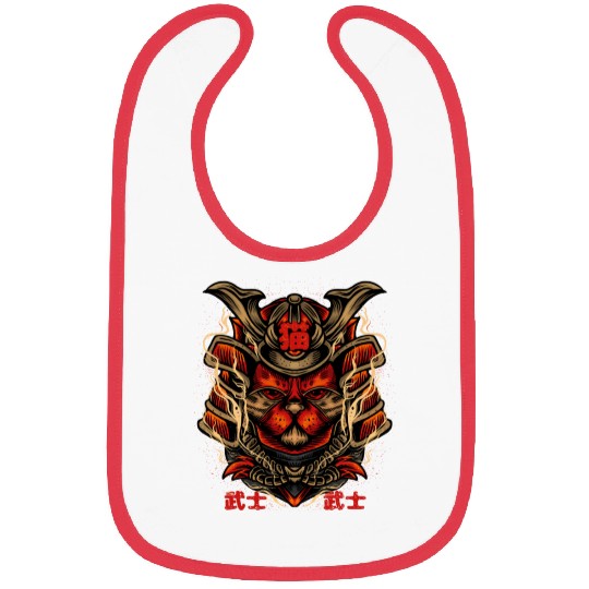 Cat Samurai Bibs