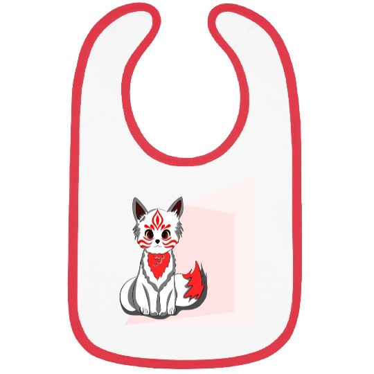 Red Kitsune Fox Bibs