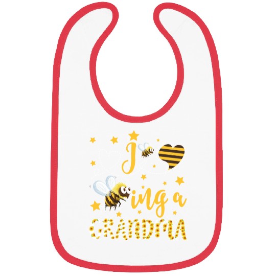 I Love Being A Grandma Sunflower Bee Lovers Women Bibs