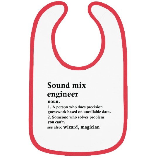 Sound Mix Engineer Funny Definition Bibs