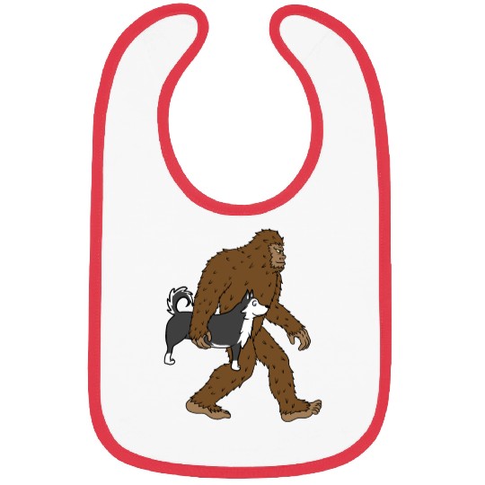 Bigfoot Sasquatch Carrying Husky Bibs