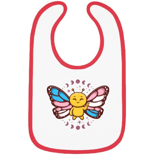 Transgender Monarch Butterfly Trans Subtle Pride Bibs