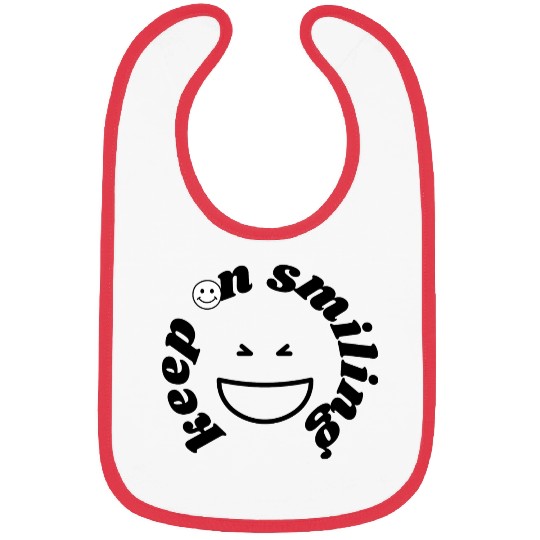 keep on smiling Bibs