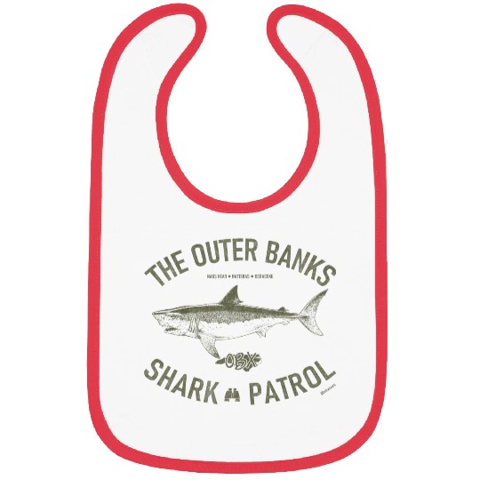 OBX Shark Patrol OBX Vintage Army Green Bibs