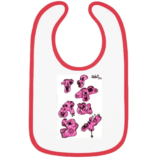 pink zombies Bibs
