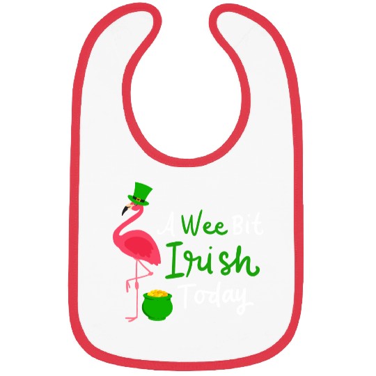 A Wee Bit Irish Today St. Patrick's Day Flamingo Bibs