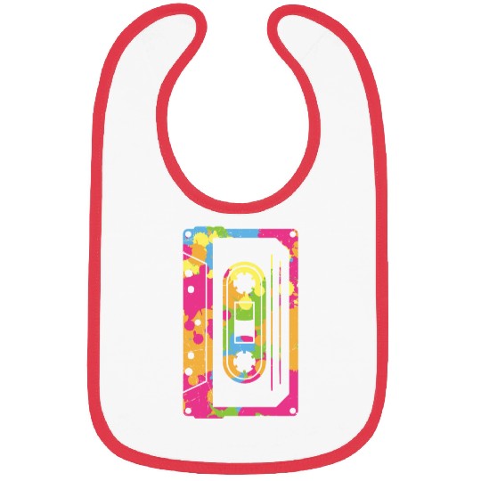 Colorful Retro Cassette Tape Bibs