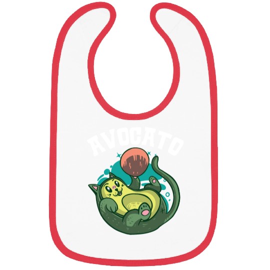 Avocato Avocado Lover Guac Guacamole Keto Cat Bibs