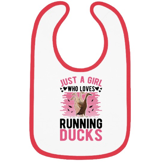 Just A Girl Who Loves Running Ducks Bibs