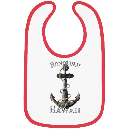 Honolulu Hawaii Nautical Anchor Sailing Bibs