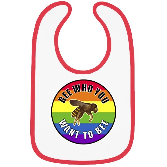 LGBTQ Pride Bee Who You Want To Bee Gay Lesbian Bibs