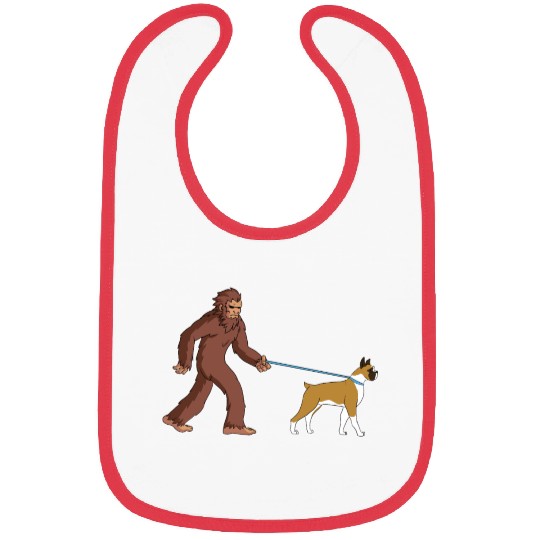 Bigfoot Sasquatch Walking Boxer Dog Bibs