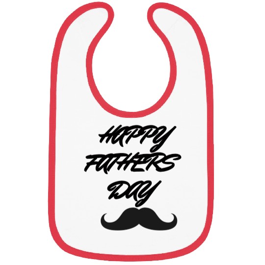 Happy Fathers Day Design Typography Bibs